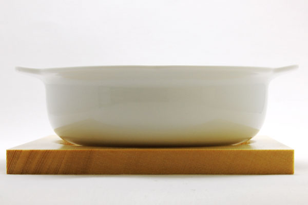 白山陶器 なつめグラタン 木台付 白磁|詳細画像2
