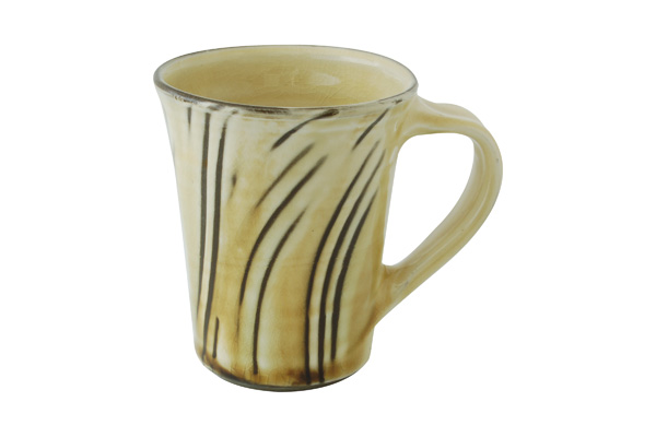 小鹿田焼 櫛描き マグカップ細|詳細画像1