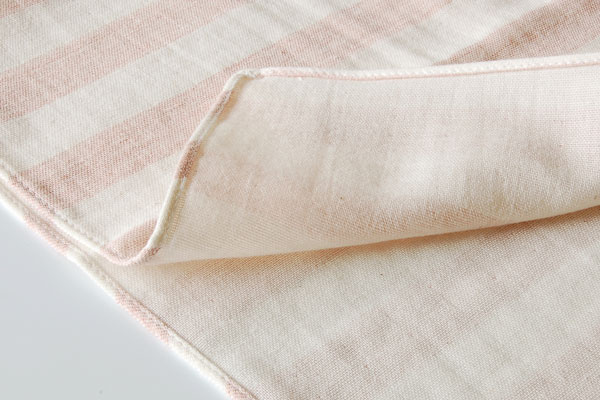 中川政七商店 しましま二重ガーゼはんかち 太縞桃｜詳細画像3