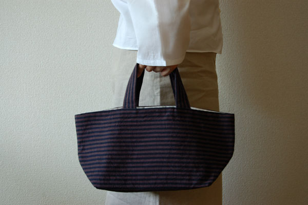 oraho by yammasangyo 会津木綿 チョットトート 縞｜詳細画像4