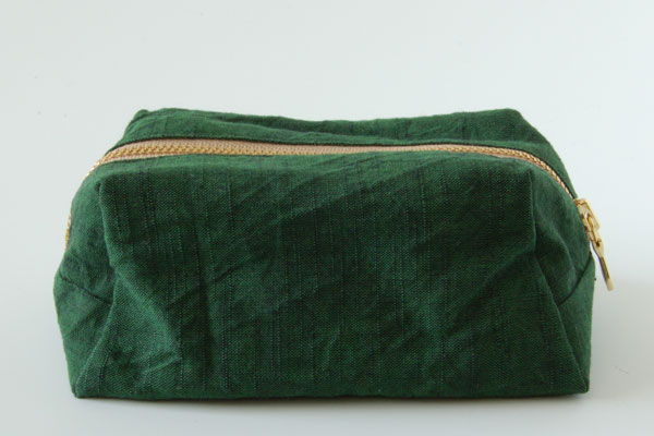 oraho by yammasangyo 会津木綿 山型ポーチ 緑|詳細画像2
