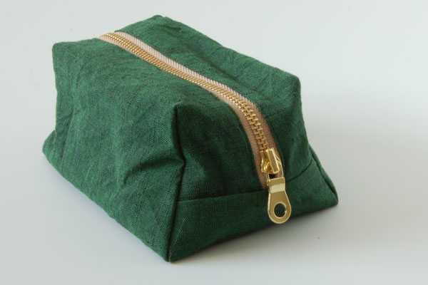 oraho by yammasangyo 会津木綿 山型ポーチ 緑|詳細画像4