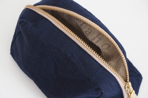 oraho by yammasangyo 会津木綿 山型ポーチ 紺|詳細画像3