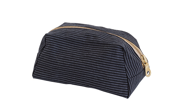 oraho by yammasangyo 会津木綿 山型ポーチ 細縞|詳細画像1