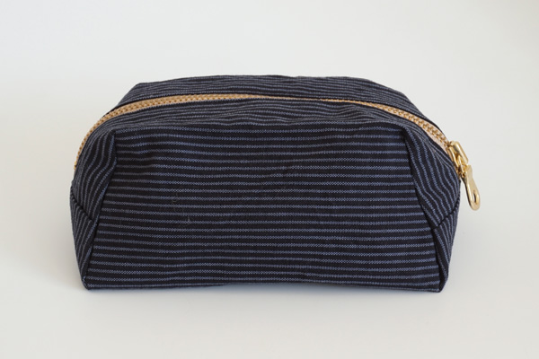 oraho by yammasangyo 会津木綿 山型ポーチ 細縞|詳細画像2