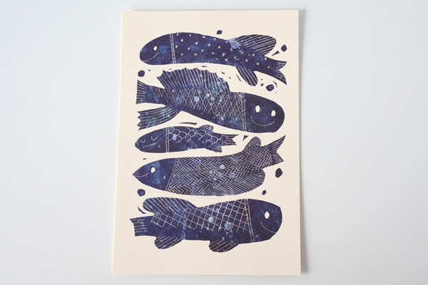 鹿児島睦 ポストカード 5 BLUE FISHES｜詳細画像2