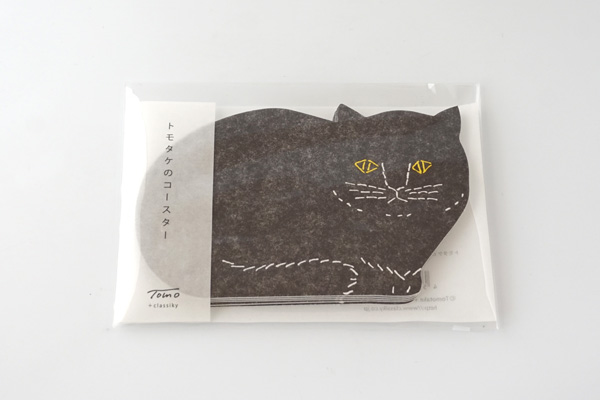 トモタケ 凸版印刷 コースター 5枚セット 切抜き猫｜詳細画像5