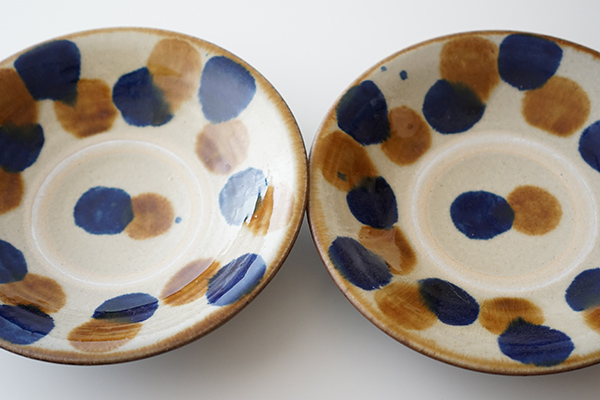 やちむん與那城 飴コバルト点打 6寸皿｜詳細画像4