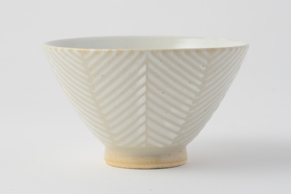 波佐見焼 ORIME ヘリンボーン 茶碗 ホワイト(セール品)|詳細画像2