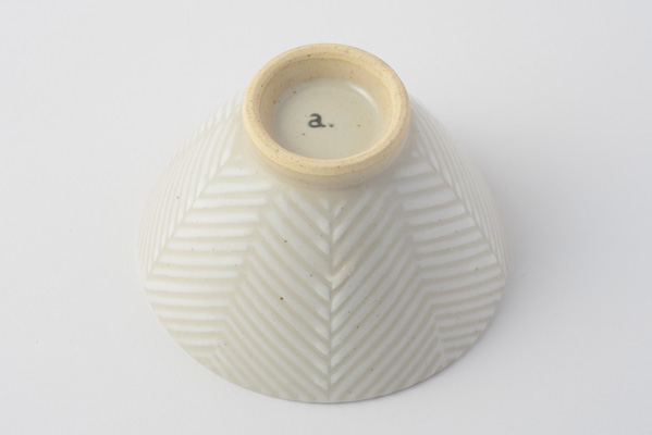 波佐見焼 ORIME ヘリンボーン 茶碗 ホワイト(セール品)|詳細画像4