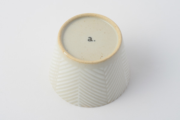 波佐見焼　 ORIME ヘリンボーン そば猪口カップ ホワイト（セール品）｜詳細画像4