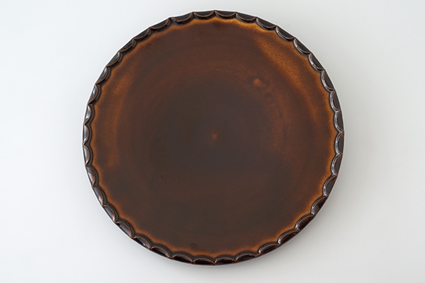 圭秀窯 ふち押し皿 飴|詳細画像3