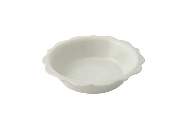 山本たろう 輪花切立小鉢 白磁｜詳細画像1