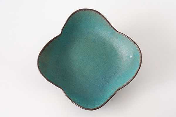 わかさま陶芸 花皿 シャビーターコイズ｜詳細画像3