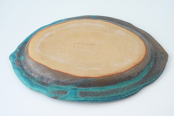 わかさま陶芸 洋皿オーバル大 シャビーターコイズ|詳細画像4