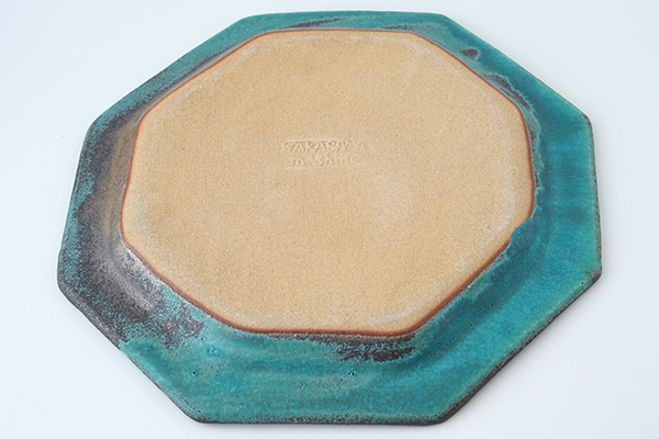 わかさま陶芸 八角プレート シャビーターコイズ｜詳細画像4