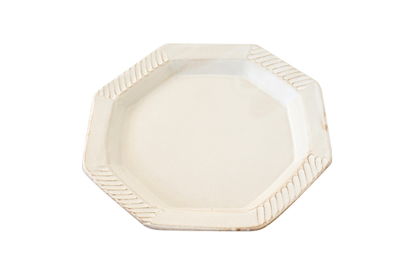 わかさま陶芸 八角プレート kinari｜詳細画像1