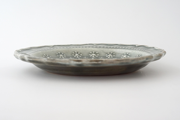 わかさま陶芸 フレンチレース プレート S グレー｜詳細画像2