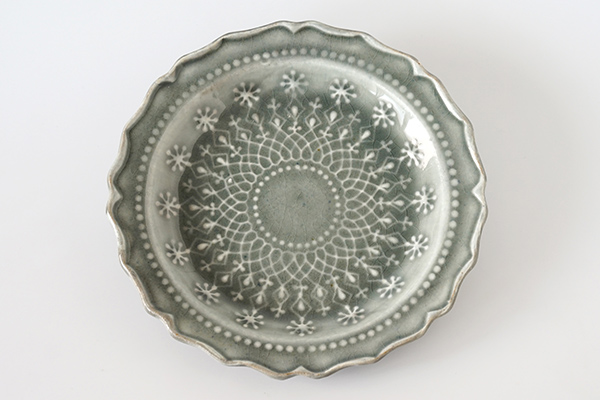 わかさま陶芸 フレンチレース プレート S グレー｜詳細画像3
