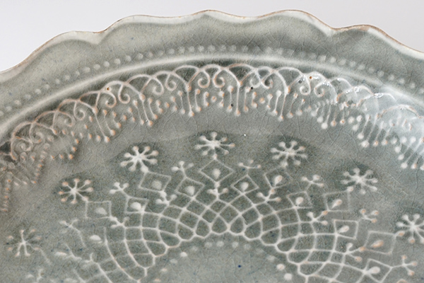 わかさま陶芸 フレンチレース プレート L グレー｜詳細画像5