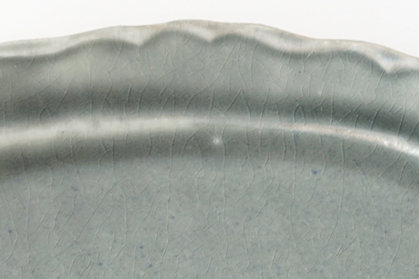 わかさま陶芸 ブルーグレー釉 フリル皿 だ円｜詳細画像5