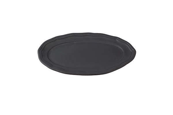 LA MOISSON ビストロ オーバルプレート 24cm マットブラック｜詳細画像1