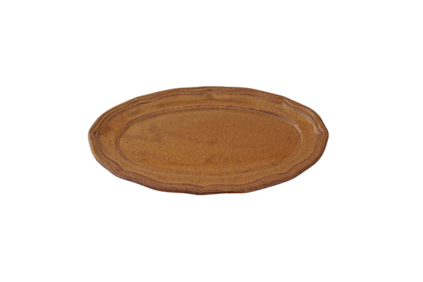 LA MOISSON ビストロ オーバルプレート 24cm アンバー｜詳細画像1