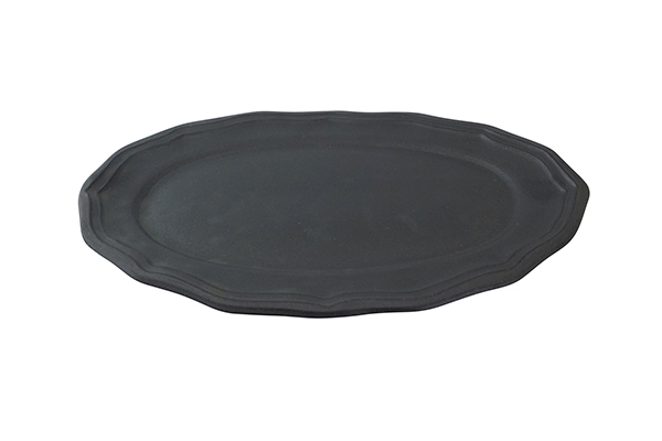 LA MOISSON ビストロ オーバルプレート 29cm マットブラック|詳細画像1