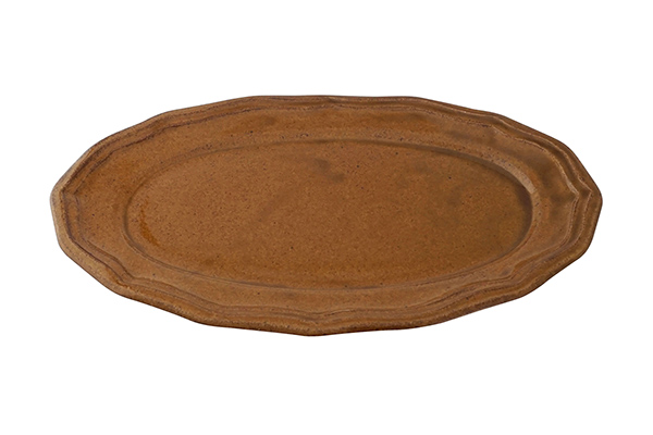 LA MOISSON ビストロ オーバルプレート 29cm アンバー|詳細画像1