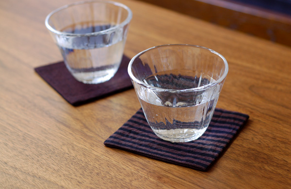 oraho by yammasangyo 会津木綿 コースター 茶