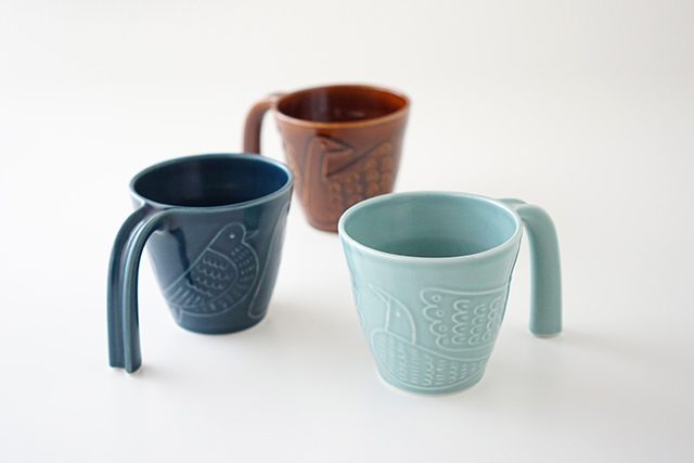 波佐見焼　bird e-マグ UP！