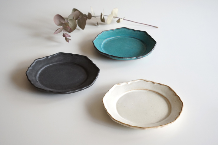 わかさま陶芸 フリル皿  UP！