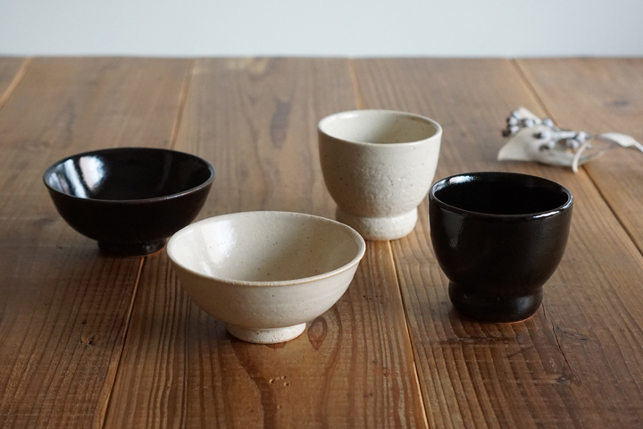 伊賀焼 飯碗＆湯呑 UP！
