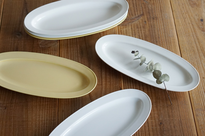 美濃焼 racca 31cmポワソン皿 UP！